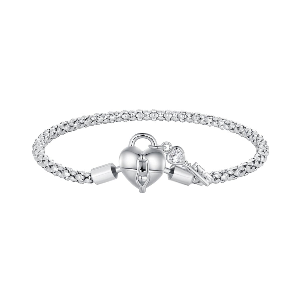 Liora Atelier Heart Lock & Key Charm Bracelet
