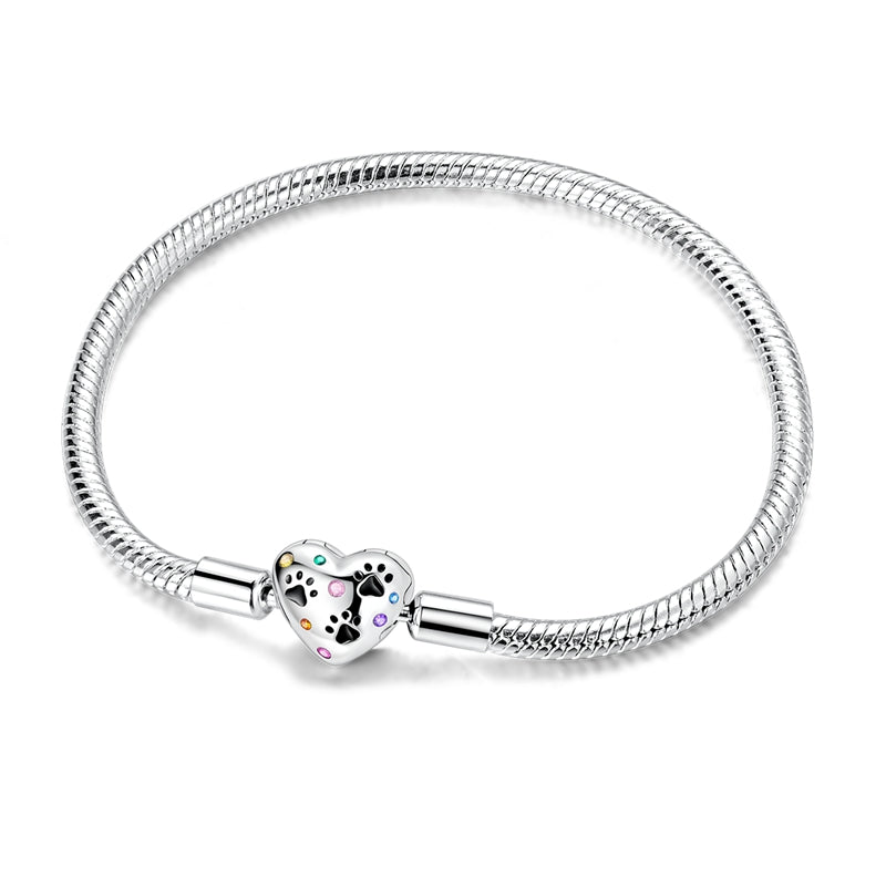 Liora Atelier Heart Paw Print Charm Bracelet