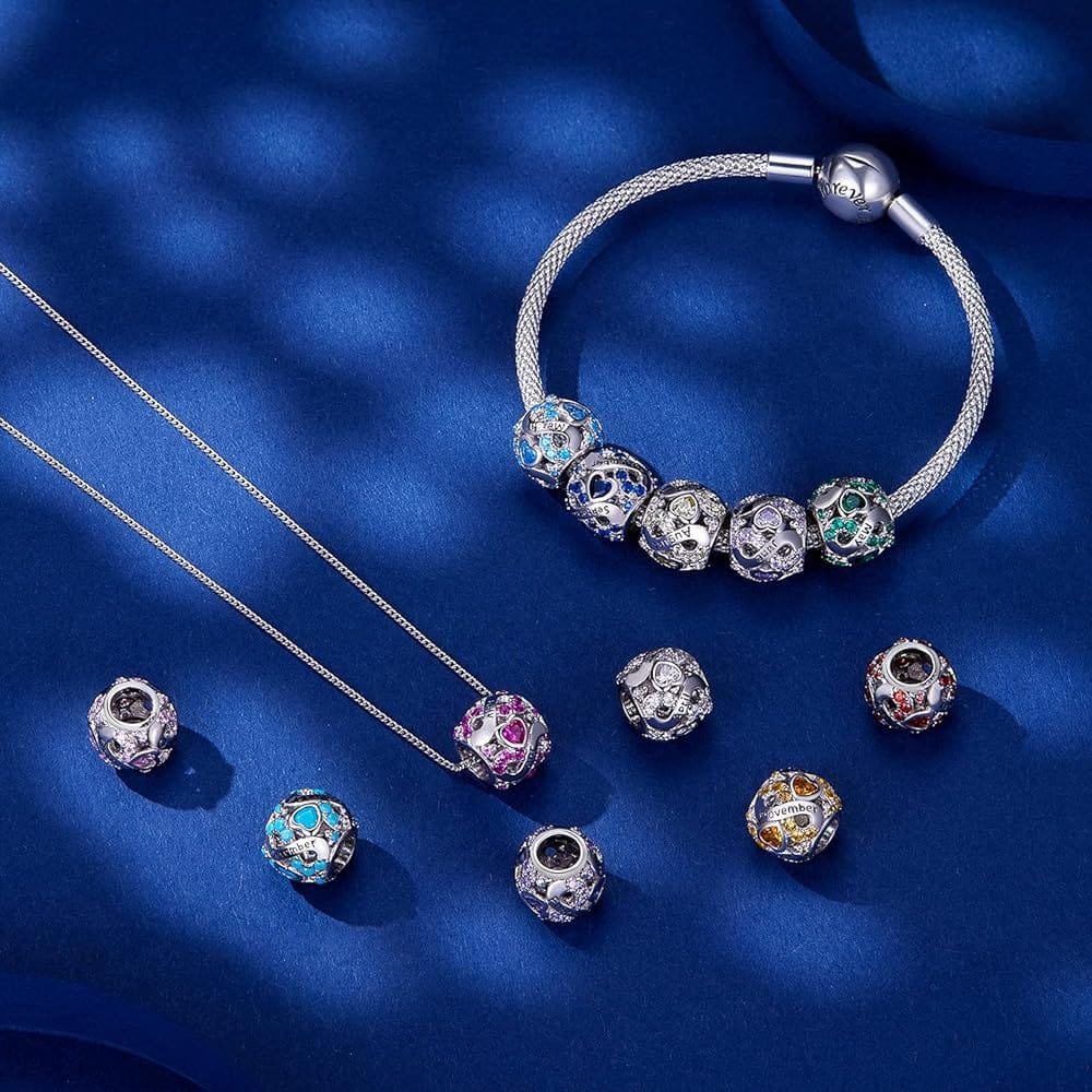 Liora Atelier Infinite Love Zircon Heart Birthstone Charms