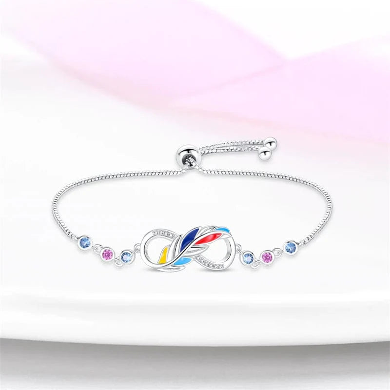 Liora Atelier Infinity Bracelet with Vibrant Enamel and Gemstone Accents