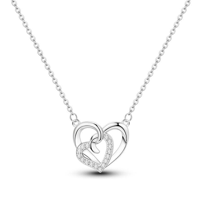 Liora Atelier Interlocking Sparkling Hearts Pendant Necklace