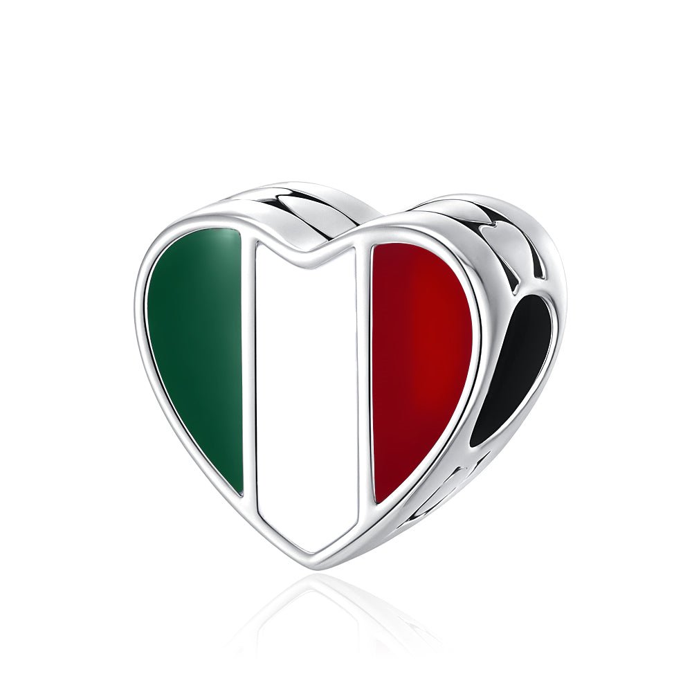 Liora Atelier Italy Flag Heart Charm