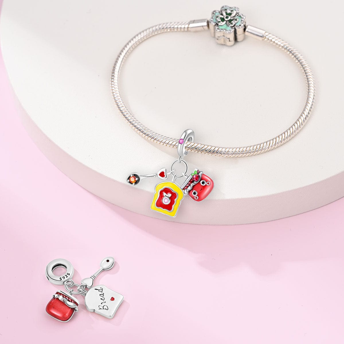 Liora Atelier Jam Jar, Toast, & Heart Spoon Breakfast Charm