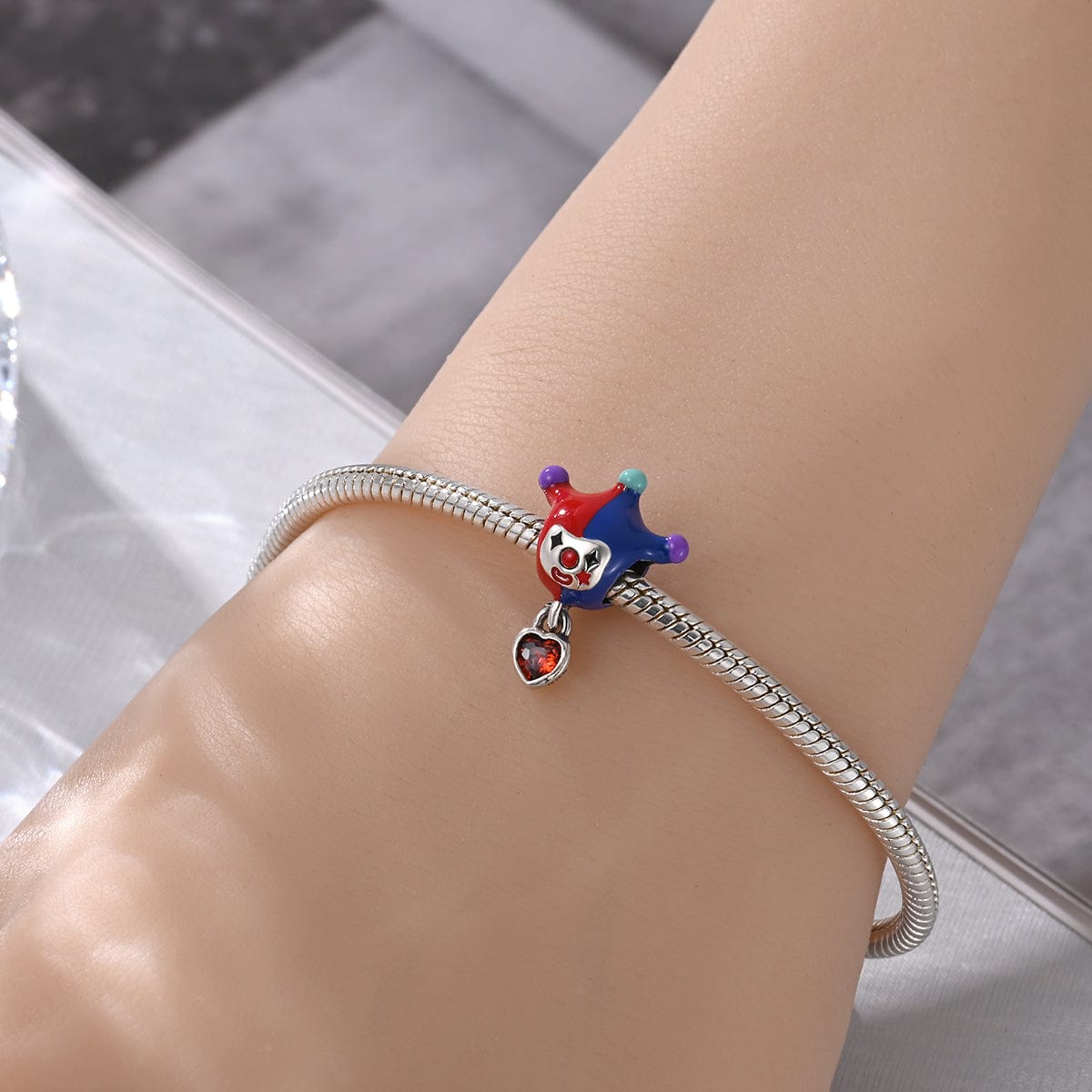 Liora Atelier Jester Clown Heart Charm