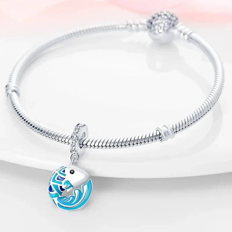 Liora Atelier Jumping Blue Sea Fish Charm