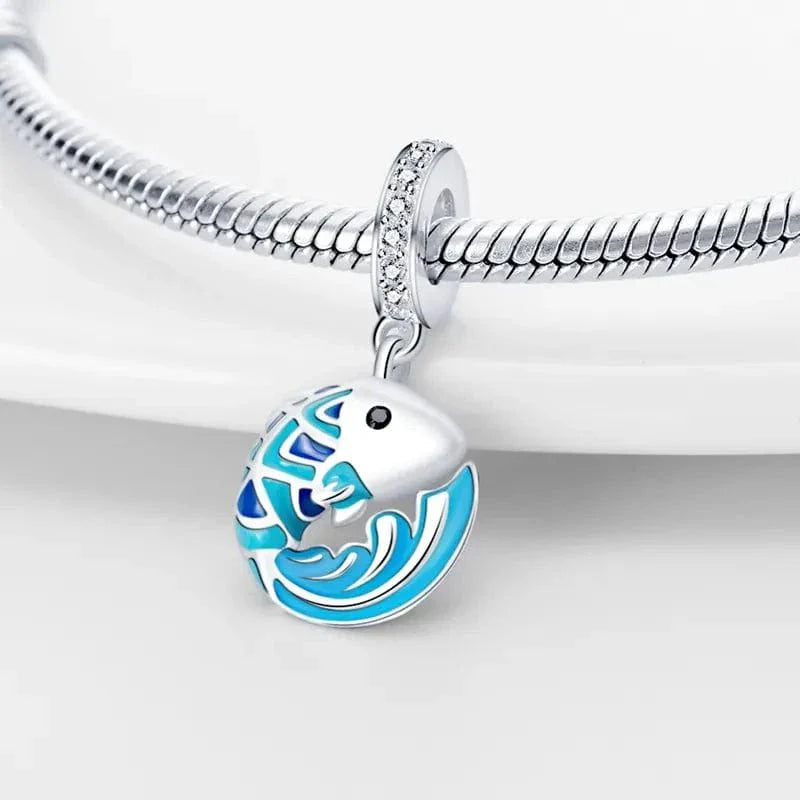 Liora Atelier Jumping Blue Sea Fish Charm