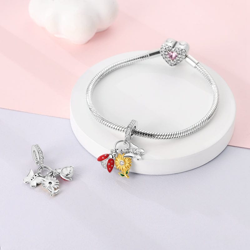 Liora Atelier Ladybug, Sunflower & Butterfly Garden Charm