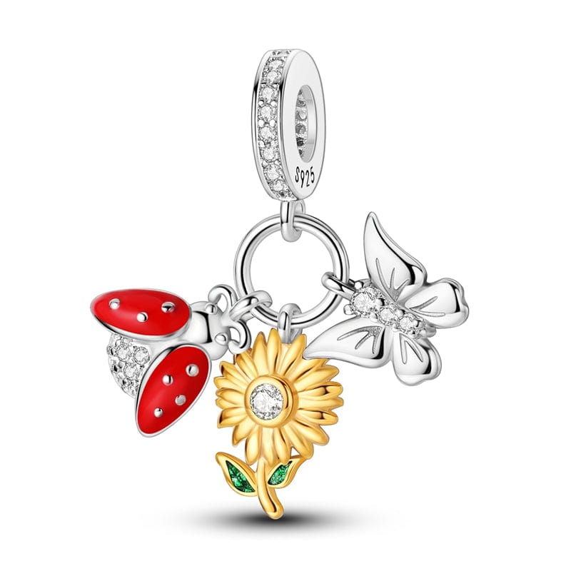 Liora Atelier Ladybug, Sunflower & Butterfly Garden Charm