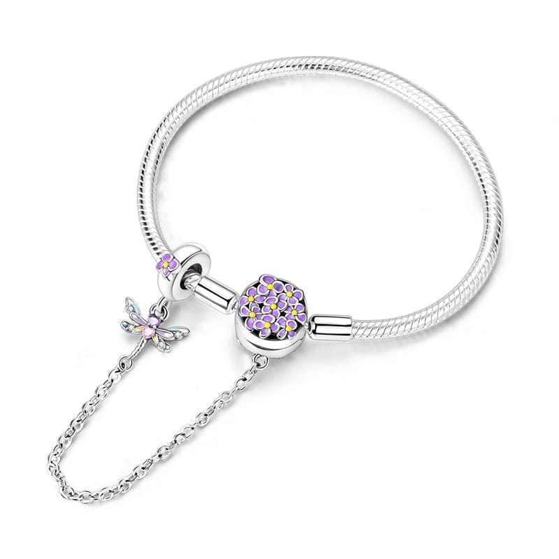 Liora Atelier Lavender Dragonfly Bracelet with Safety Charm