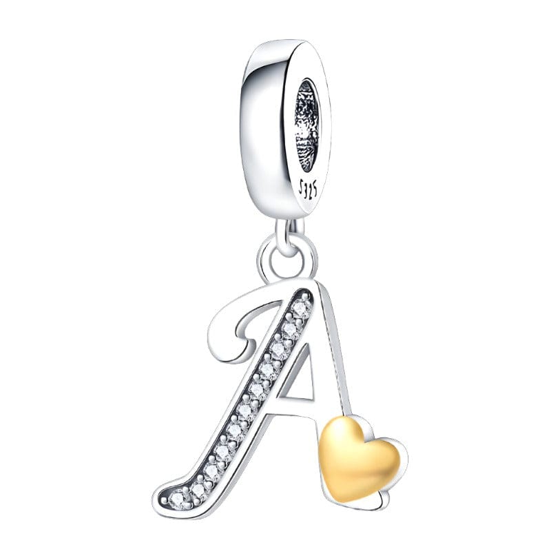 Liora Atelier Cursive Gold Heart Letter A~Z Alphabet Charm