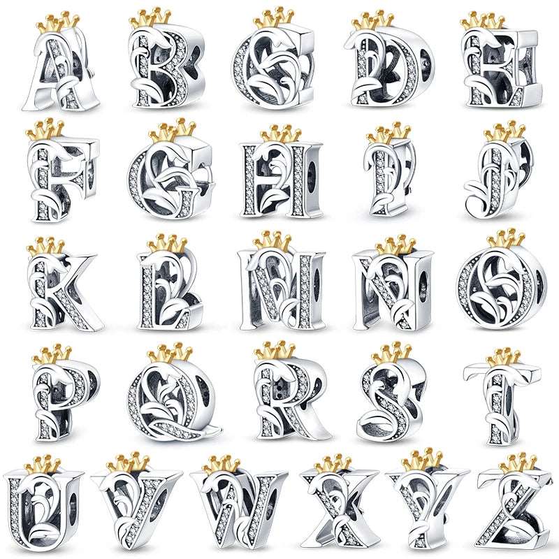 Liora Atelier Crowned Royal Letter A~Z Alphabet Charm