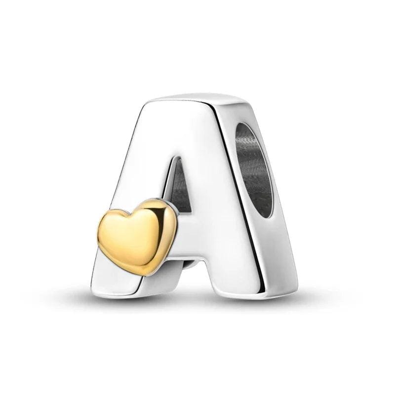Liora Atelier Gold Heart Letter A~Z Alphabet Charm