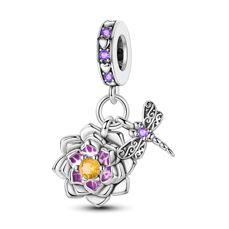 Liora Atelier Lotus Blossom & Dragonfly Harmony Charm