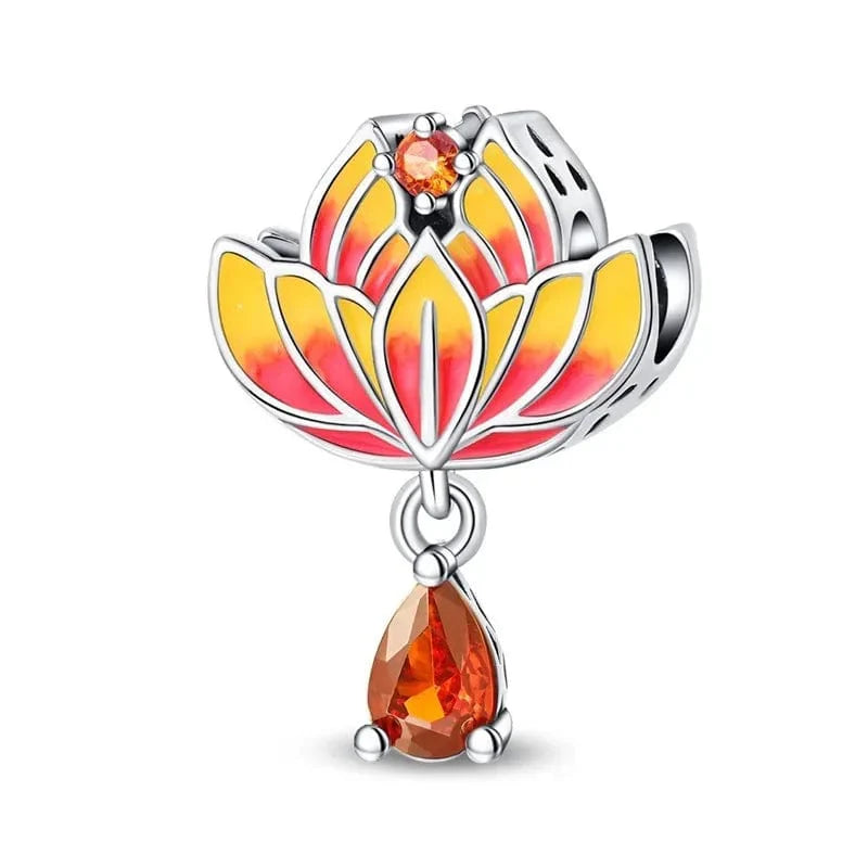 Liora Atelier Lotus Blossom with Amber Drop Charm