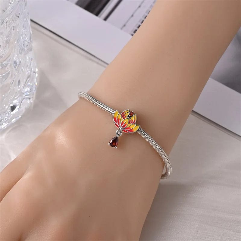 Liora Atelier Lotus Blossom with Amber Drop Charm