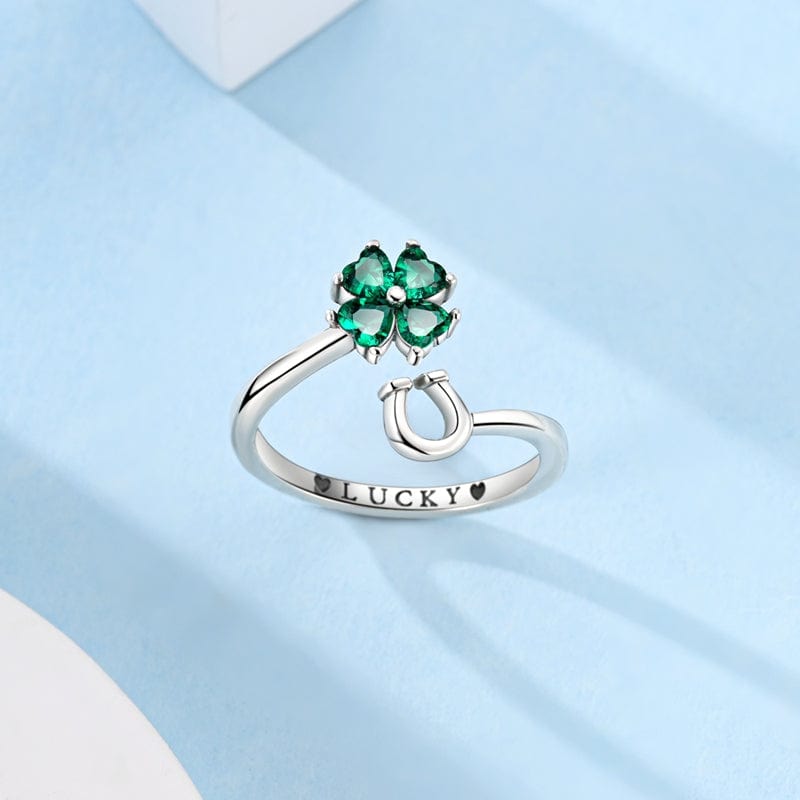 Liora Atelier Lucky Charm Four - Leaf Clover & Horseshoe Ring
