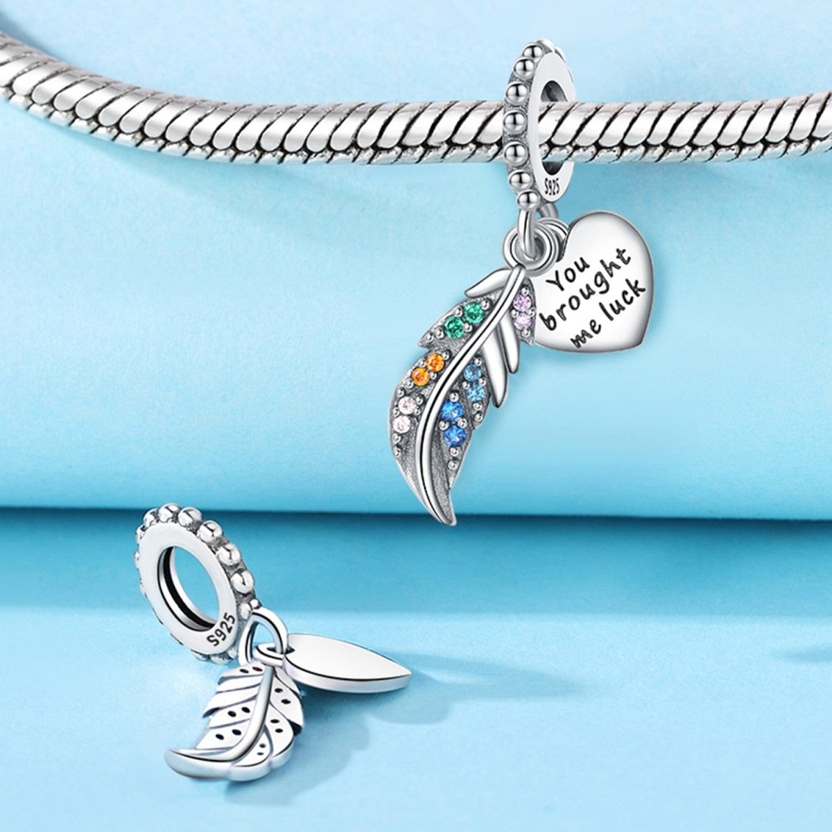 Liora Atelier Lucky Feather with Heart Charm