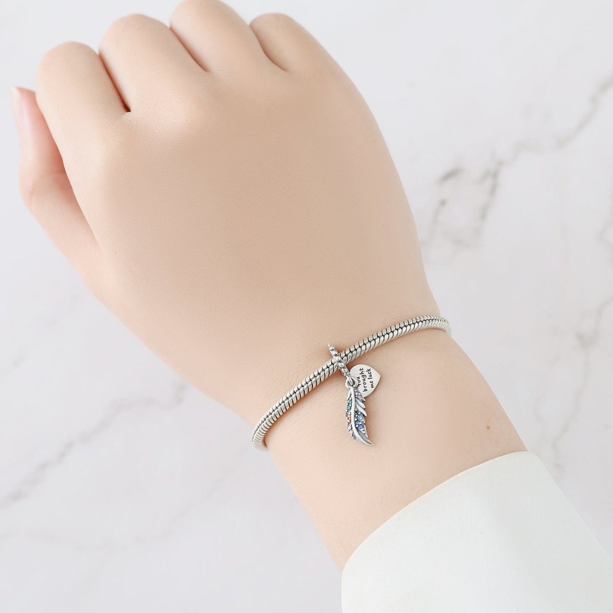 Liora Atelier Lucky Feather with Heart Charm