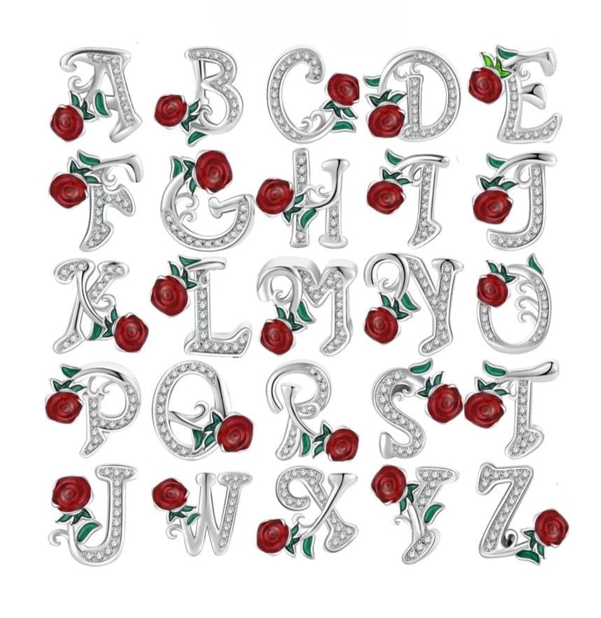 Liora Atelier Luminous Rose Letter A~Z Alphabet Charm