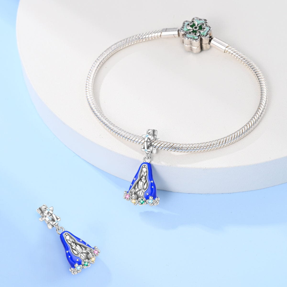 Liora Atelier Madonna Charm with Colorful Gemstone Accents