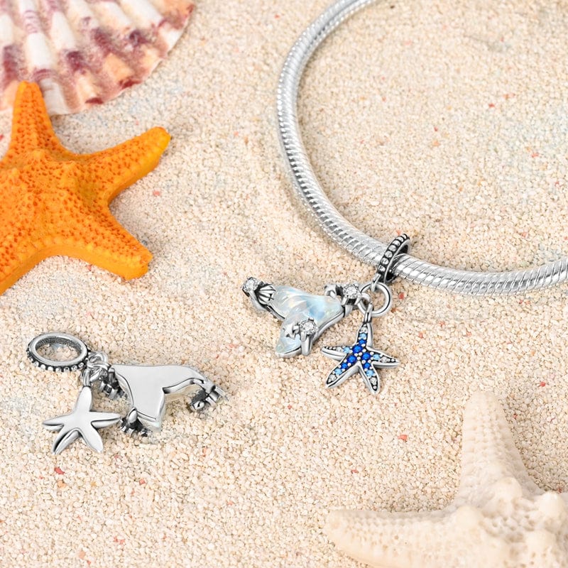 Liora Atelier Mermaid Tail and Blue Starfish Ocean Charm