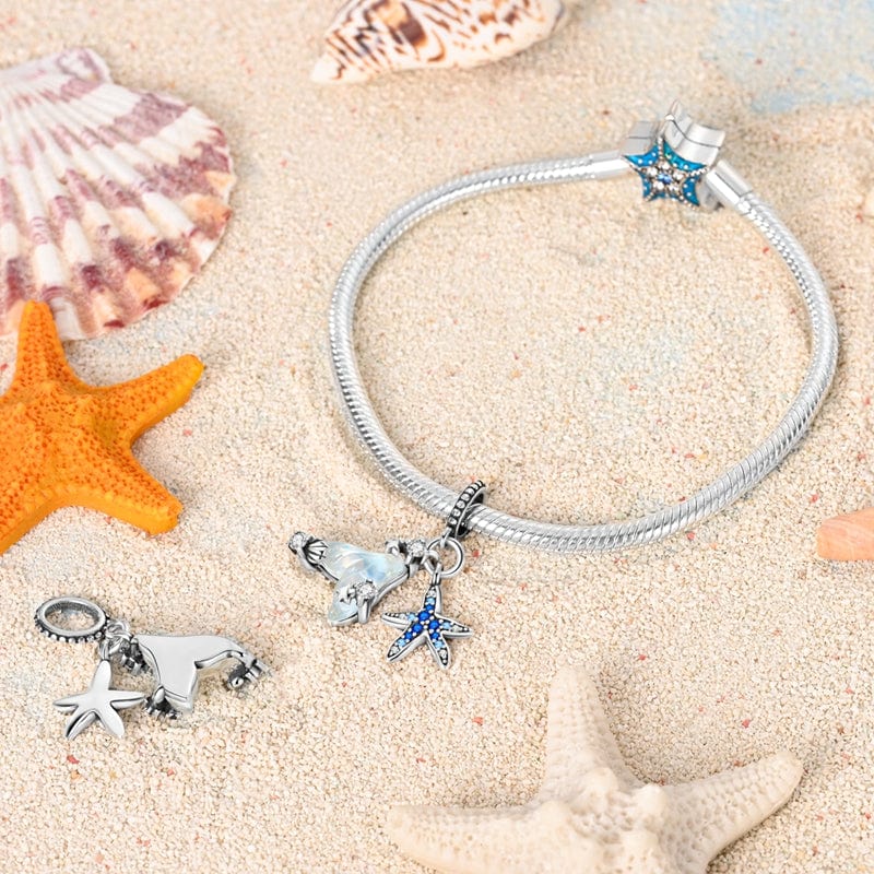 Liora Atelier Mermaid Tail and Blue Starfish Ocean Charm
