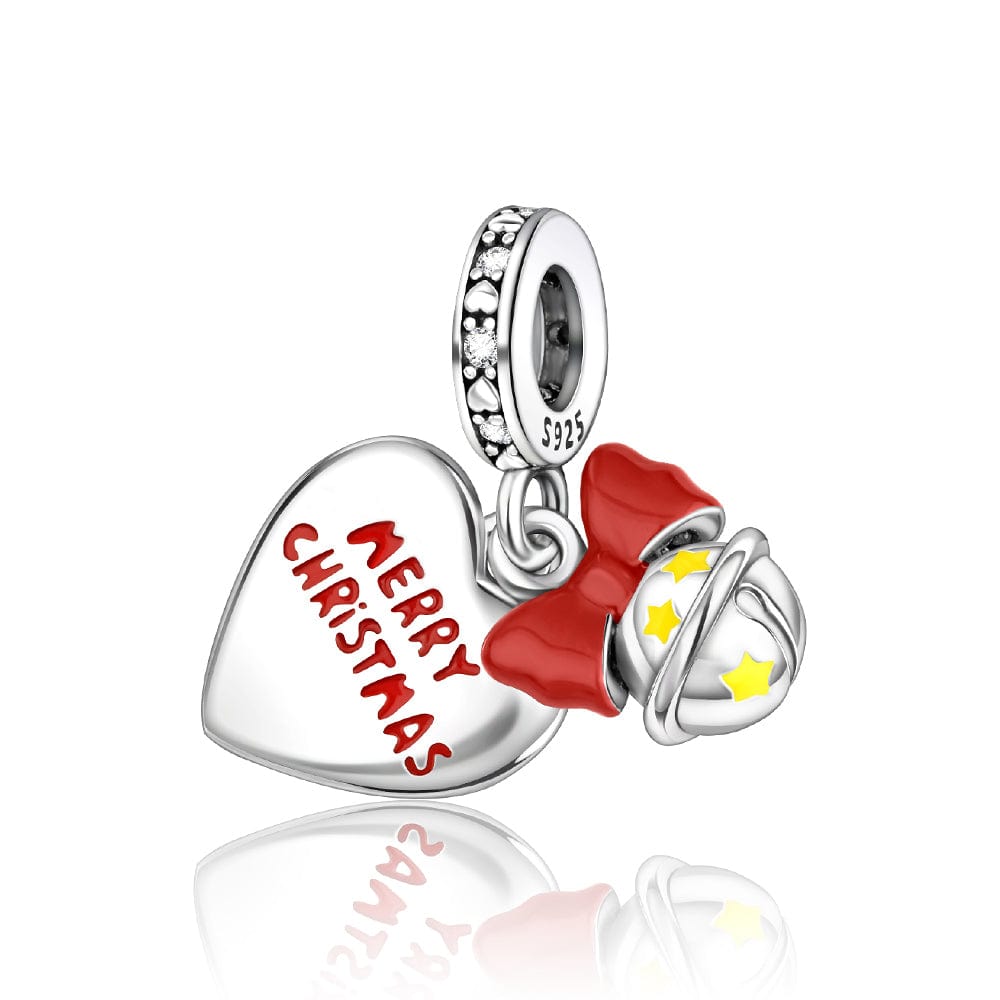 Liora Atelier Merry Christmas Heart Charm with Festive Bell