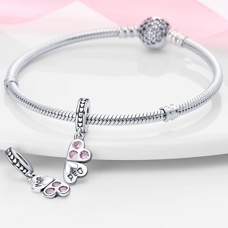 Liora AtelierMom And Dad Clover Double Dangle Charm