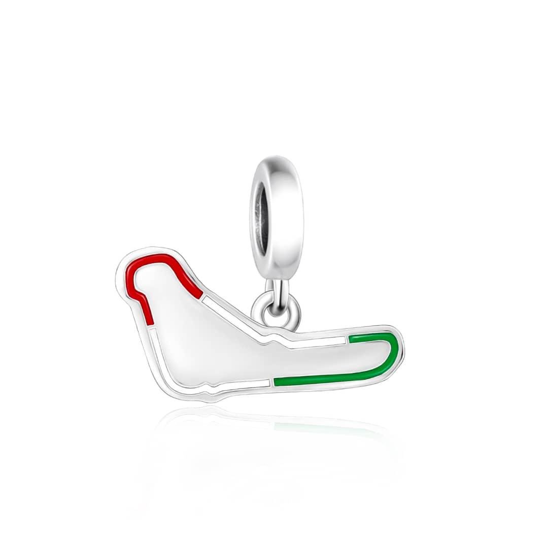Liora Atelier Monza Race Track with Italian Flag Colors Dangle Charm
