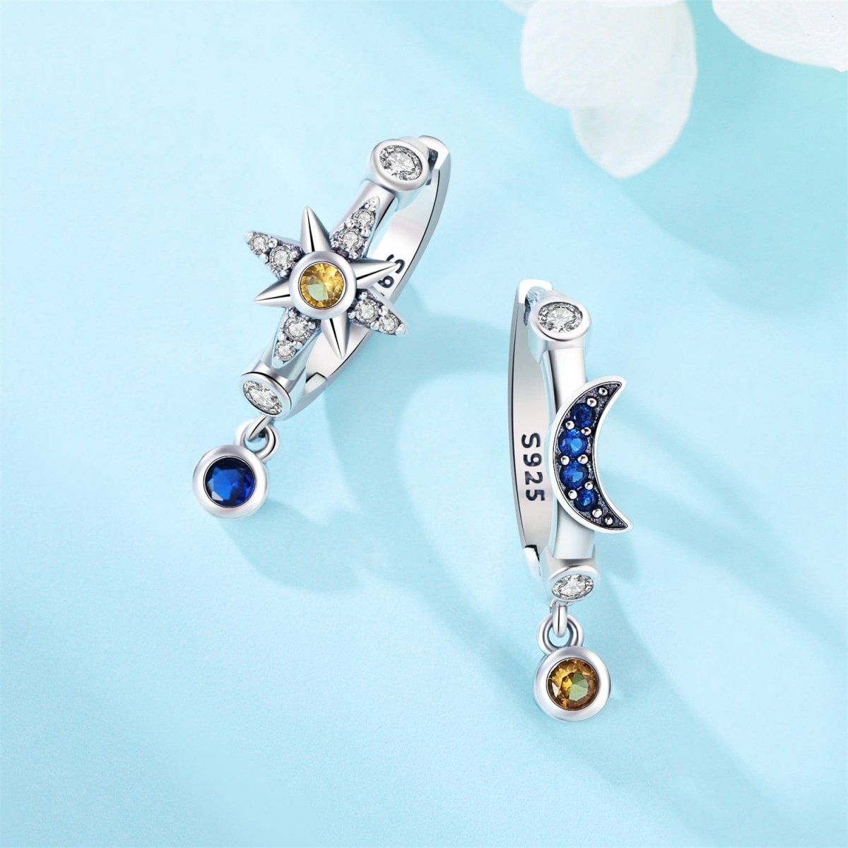 Liora Atelier Moon & Star Celestial Charm Hoops