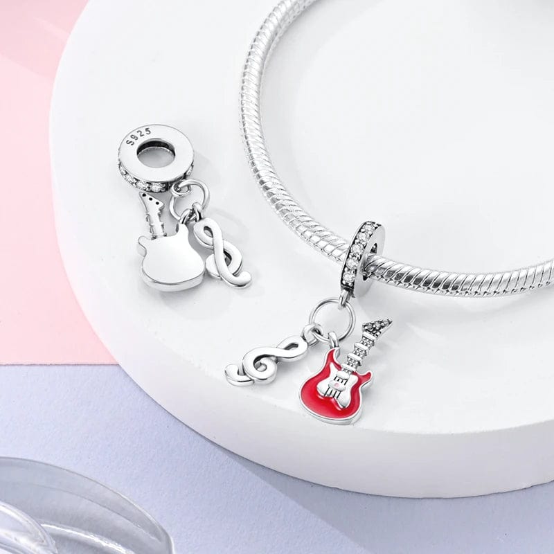 Liora Atelier Musical Note & Red Guittar Dangle Charm