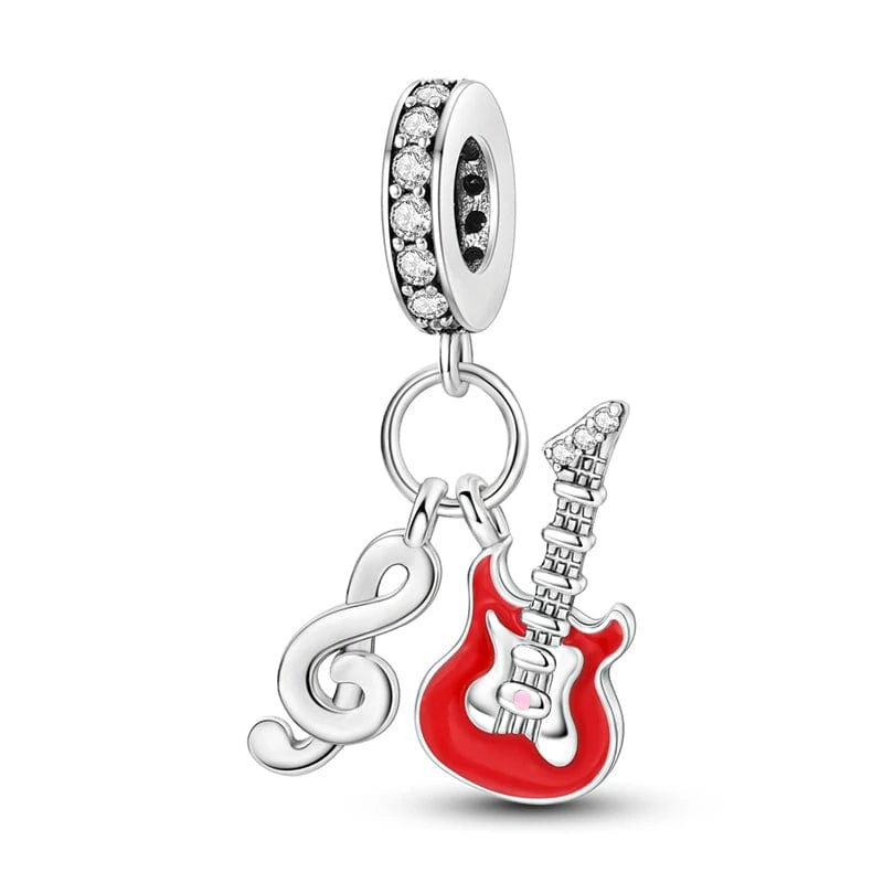 Liora Atelier Musical Note & Red Guittar Dangle Charm