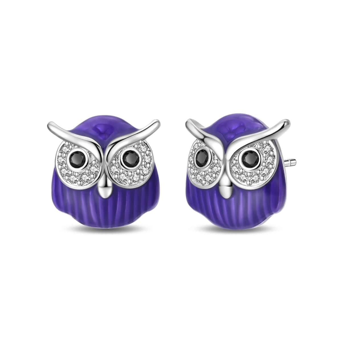 Liora Atelier Mystical Night Owl Crystal Stud Earrings