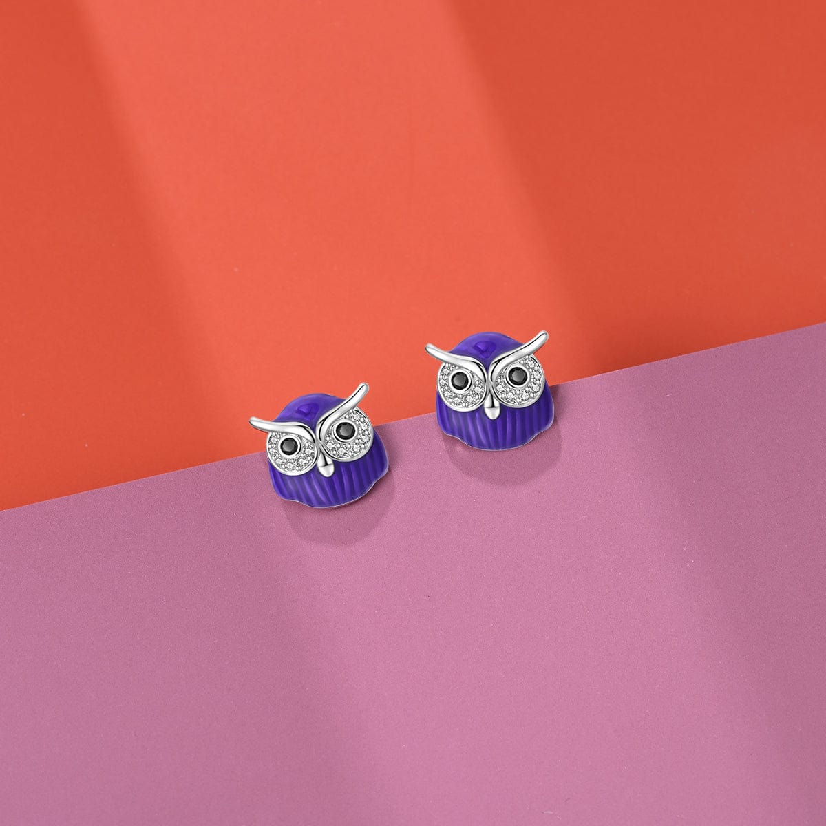 Liora Atelier Mystical Night Owl Crystal Stud Earrings