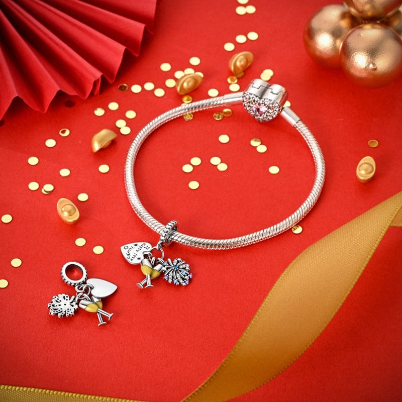 Liora Atelier New Year's Celebration Champagne & Fireworks Charm