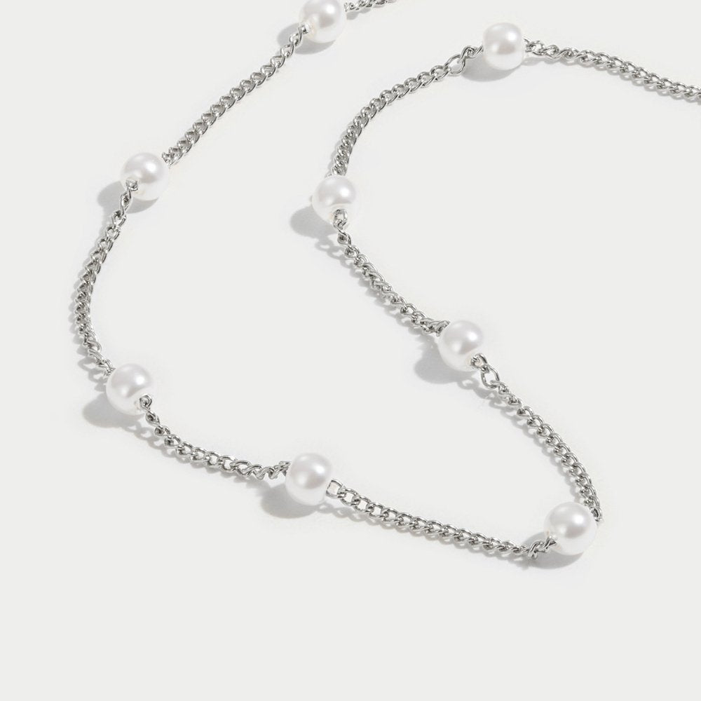 Nura Pearl 18K Silber Halskette