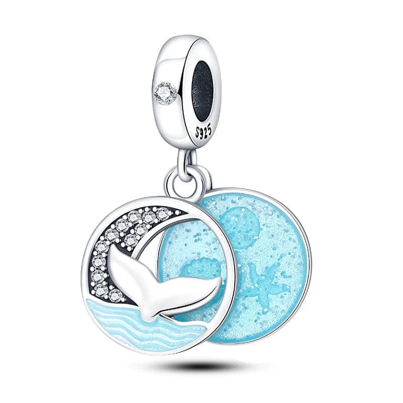 Liora Atelier Ocean Blue Whale Tail Dangle Charm