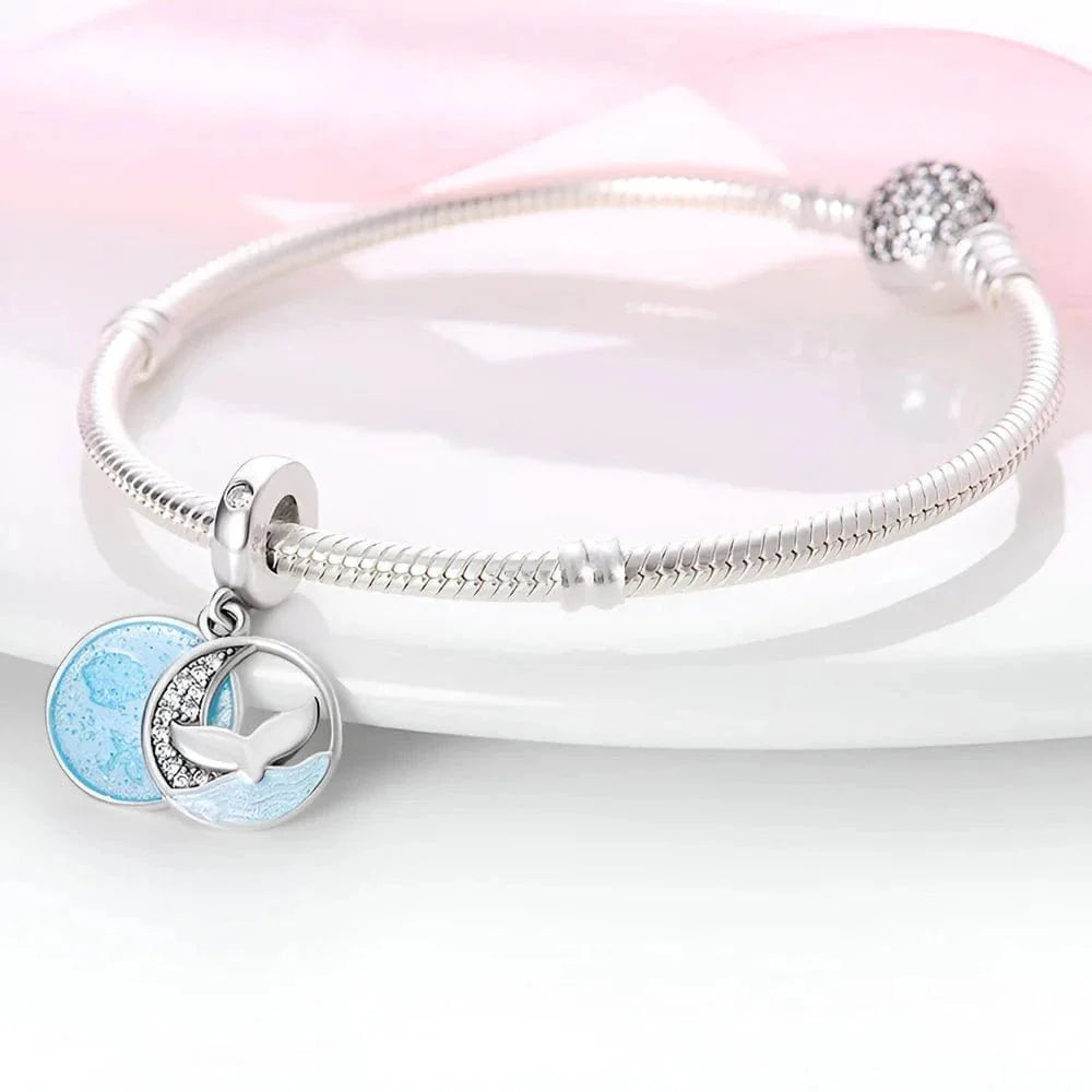 Liora Atelier Ocean Blue Whale Tail Dangle Charm
