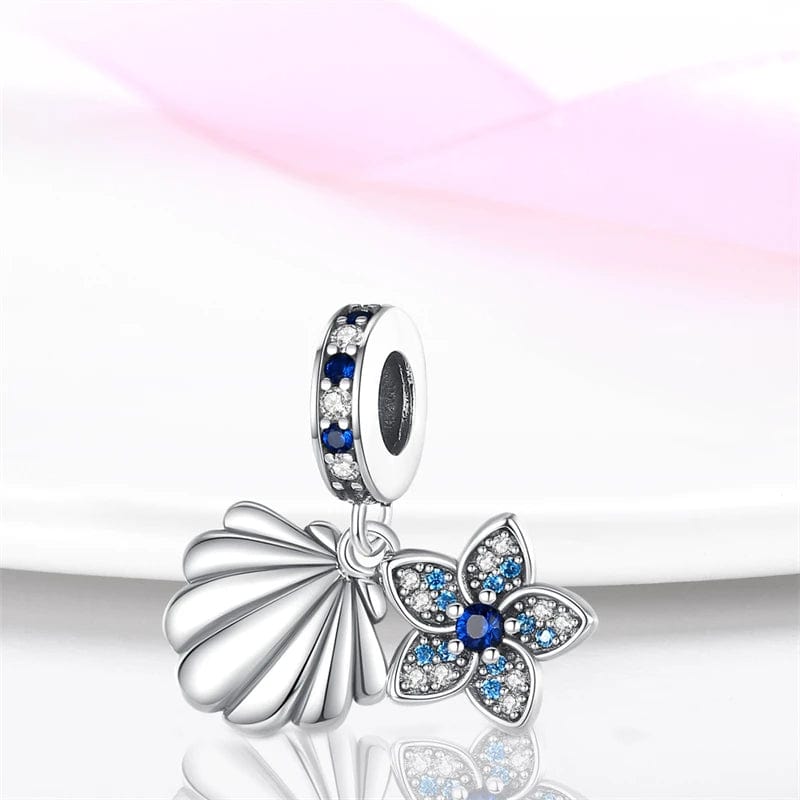 Liora Atelier Ocean Clam Shell Flower Dangle Charm