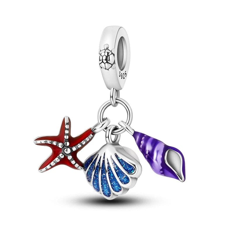 Liora Atelier Ocean Seashell Starfish Triple Dangle Charm