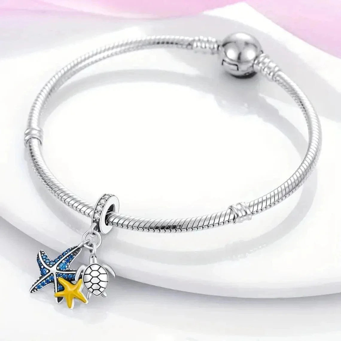 Liora Atelier Ocean Starfish and Turtle Triple Dangle Charm