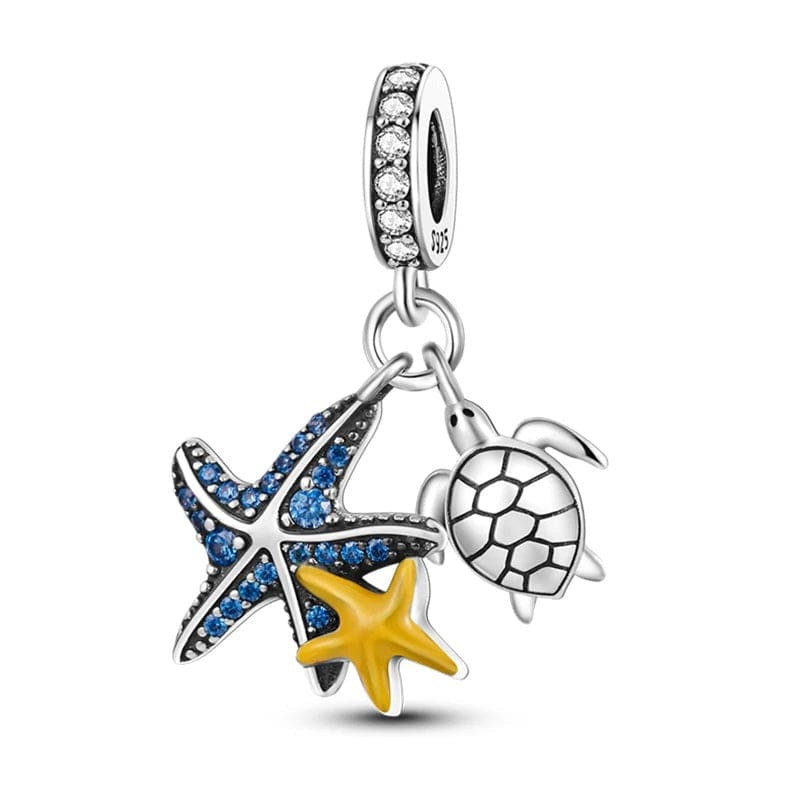 Liora Atelier Ocean Starfish and Turtle Triple Dangle Charm