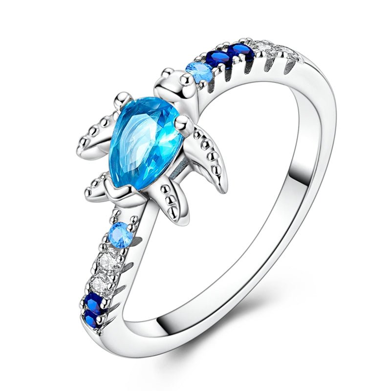 Liora Atelier Ocean Turtle with Blue Crystal Ring