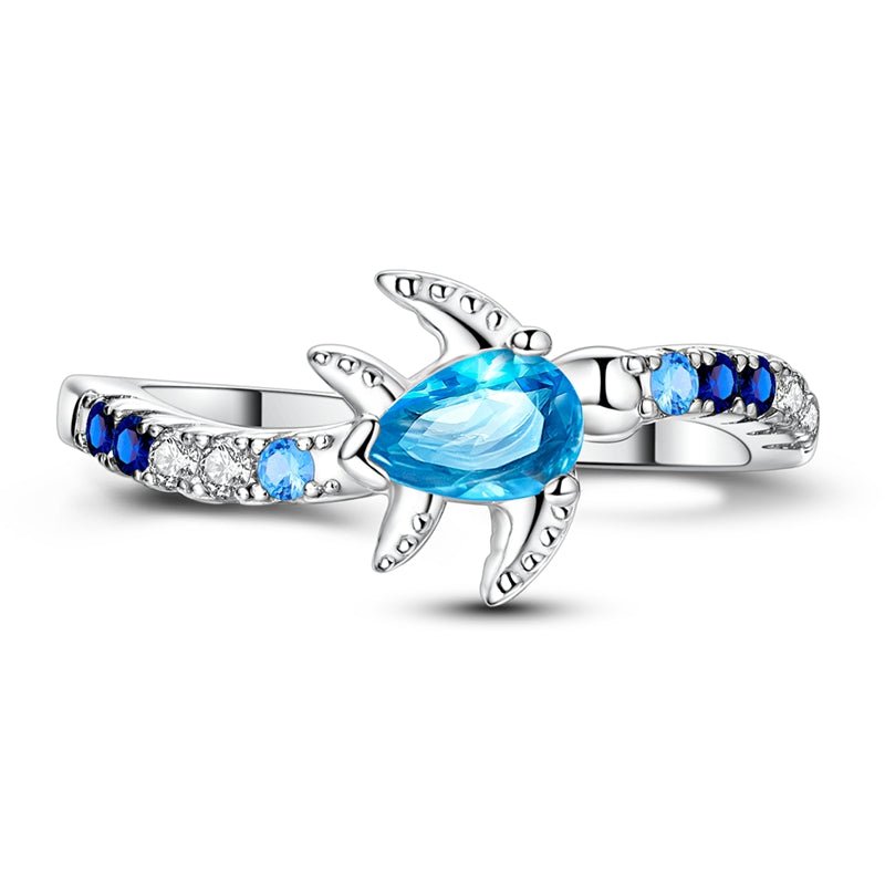 Liora Atelier Ocean Turtle with Blue Crystal Ring