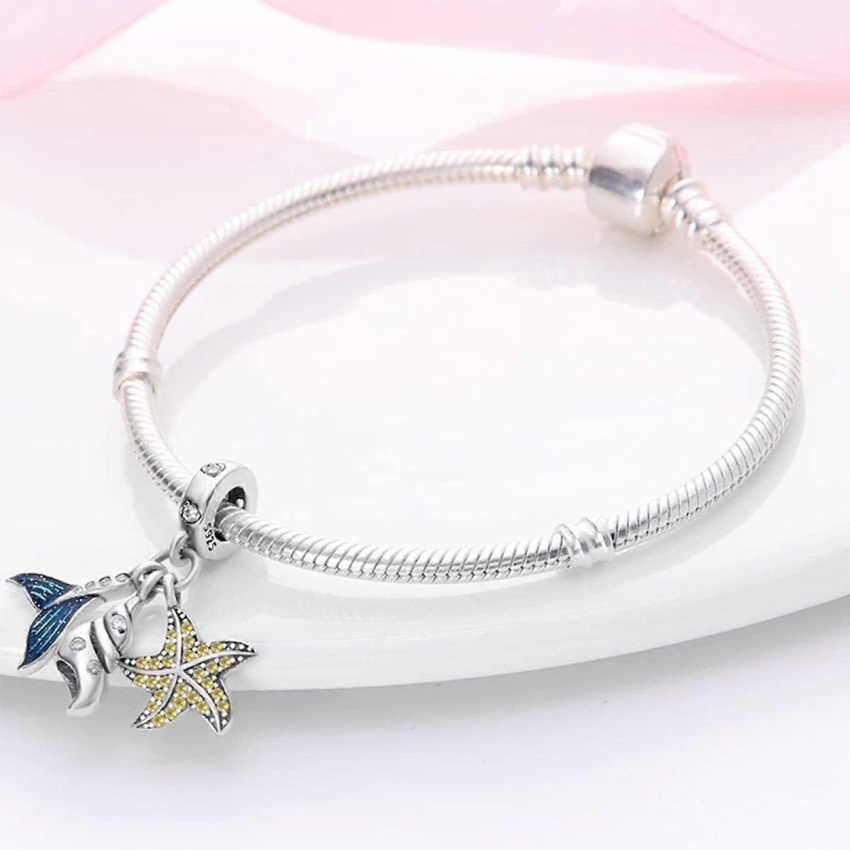 Liora Atelier Ocean Whale Tail and Starfish Triple Dangle Charm