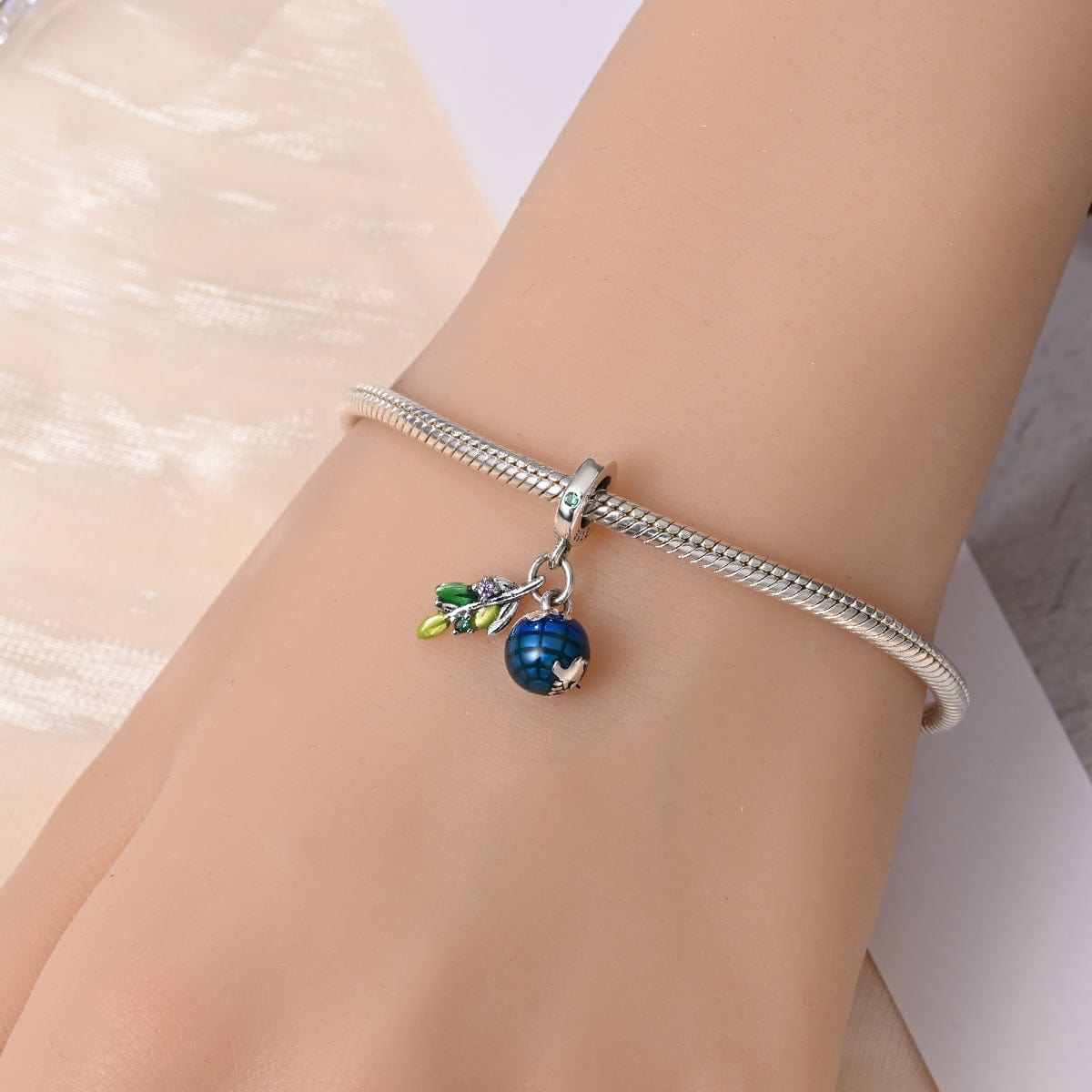 Liora Atelier Olive Leaf & Globa Double Dangle Charm