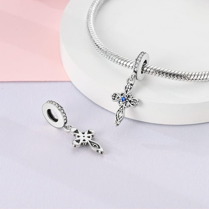 Liora Atelier Sparkling Cross Dangle Charm