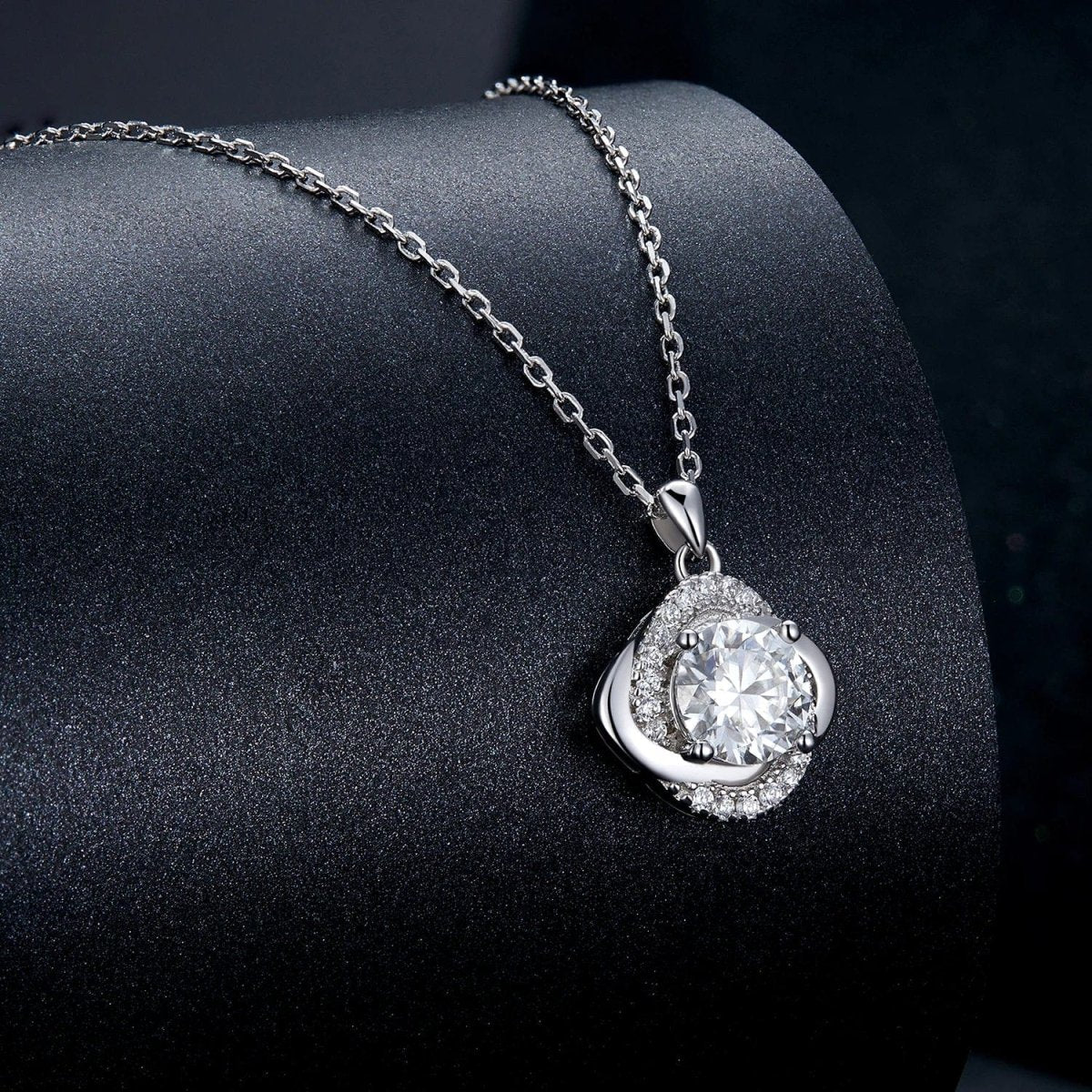 Liora Atelier Pangama Moissanite Halo Necklace