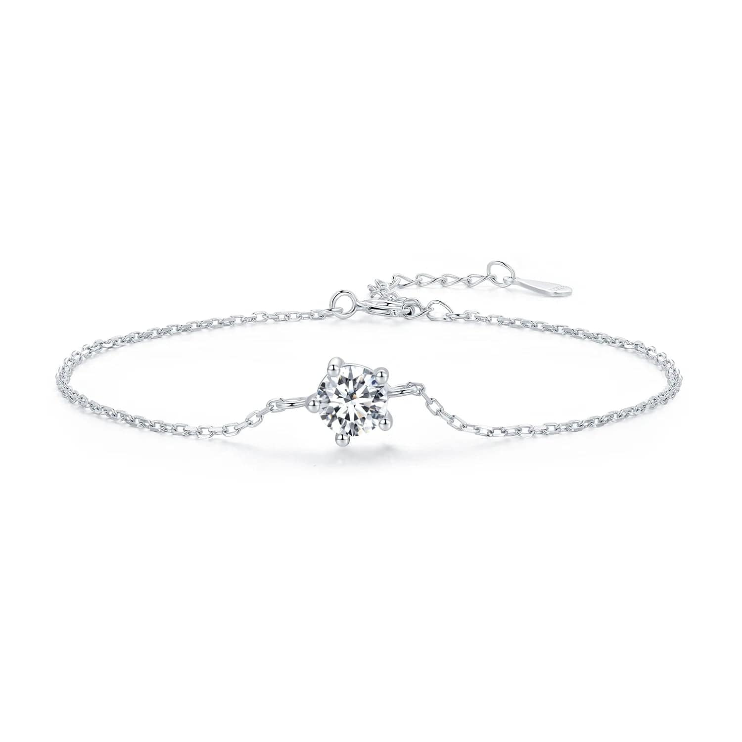 Liora Atelier Pangama Solitaire Sterling Silver Moissanite Bracelet