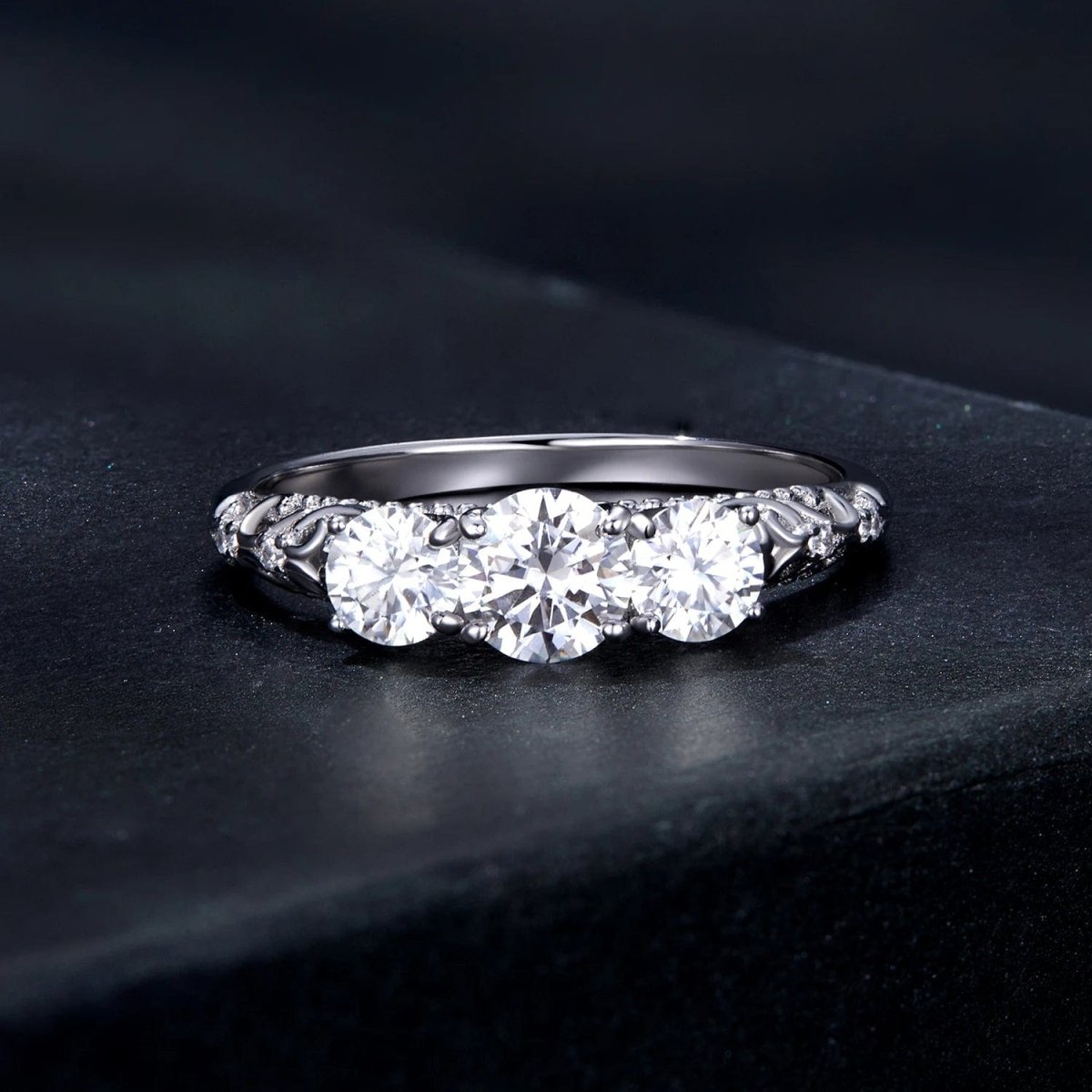 Liora Atelier Pangama Three - Stone Moissanite Ring